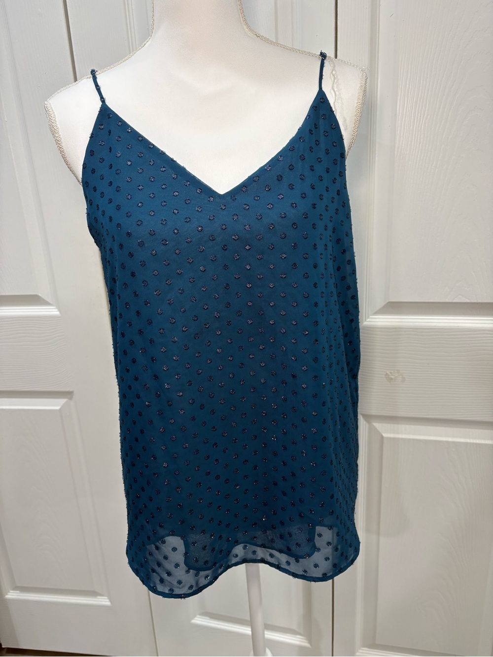 Calvin Klein Teal V-Neck Spaghetti Strap Camisole